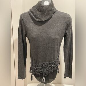 Vintage Tacchi A Spillo Sweater with Fringe & Other Intricate Accents